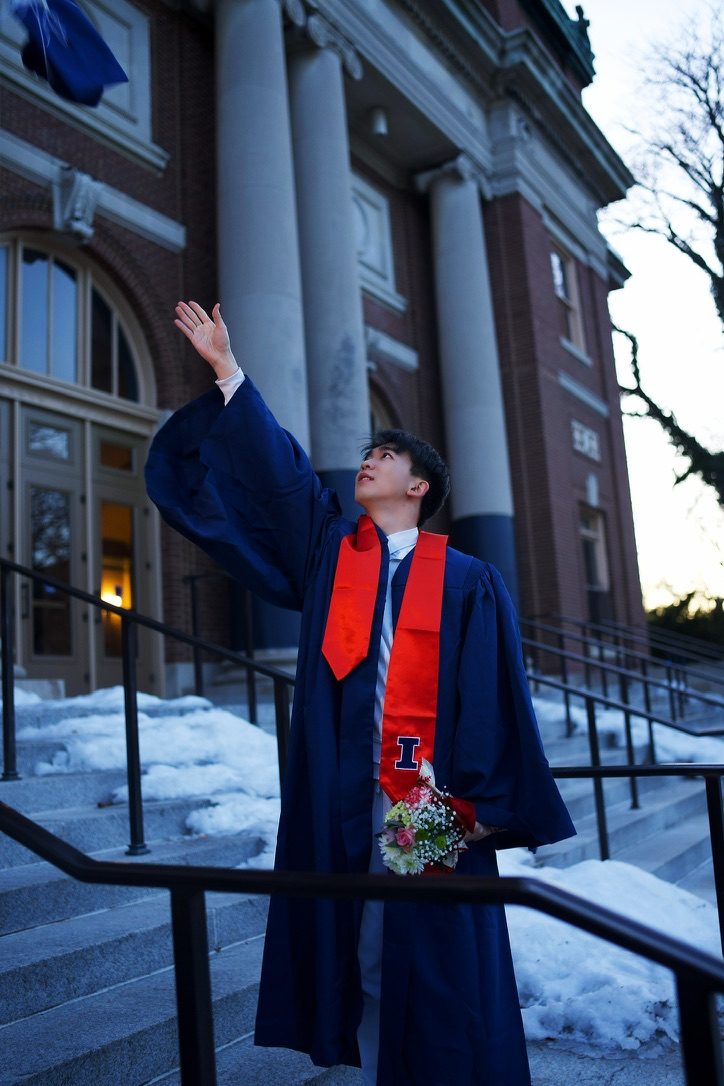 Tossing graduation cap